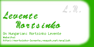 levente mortsinko business card